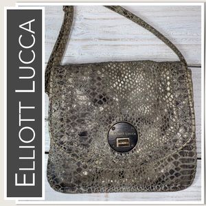 Flap Crossbody Rojo in Multi-Snake- Elliott Lucca